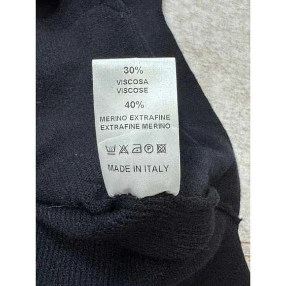 Takeshy Kurosawa Cardigan Men's XXL Black Merino Cashmere Blend NWT Italian Lux